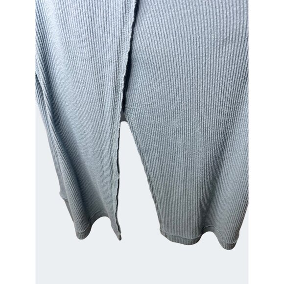 Free People Juicy Ribbed Dusty Blue Cowl Neck Sweater Loose Fit Small - Picture 11 of 14